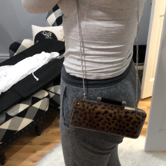 Diane von Furstenberg - Evening Clutch with Silver Chain (Leopard) - Picture 8 of 10